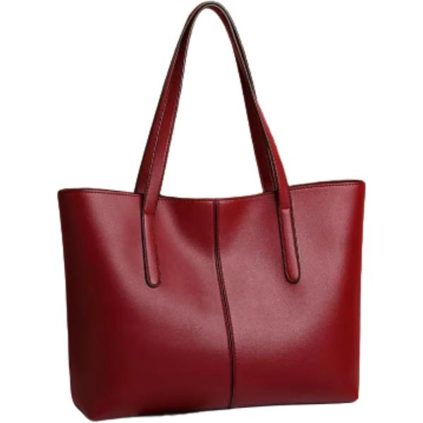 【互換品】 トートバッグ PUレザー A4対応 ビジネス カジュアル レッスン マザーズバッグ (レ...