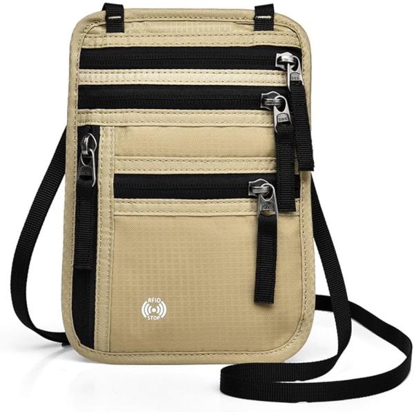 パスポートケース 首下げ スキミング防止 セキュリティポーチ passport case シークレッ...