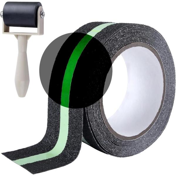 スリップ防止テープ 高輝度蓄光テープ 50mmx5m 耐水 蛍光 すべり止め粒子付 転倒防止 安全対...