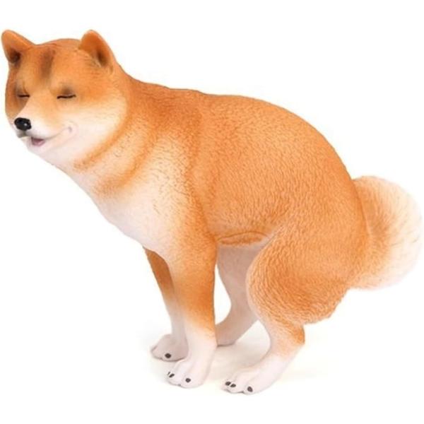 柴犬 うんちポーズ 置物 インテリア 雑貨 かわいい 面白い フィギュア オブジェ ミニチュア 癒し...