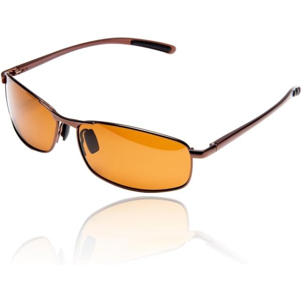 ヴァレリア ハイエンド 偏光 サングラス スプリングヒンジ メタルフレーム(ブラウン)