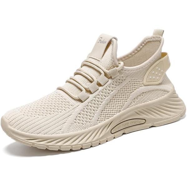 ニットスニーカー レディース おしゃれ 厚底 安い 30代 40代 50代 女性(ベージュ,  25...