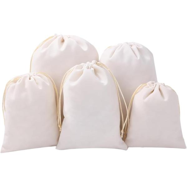 巾着袋 無地 小物専用 シンプル 旅行 子供 大人 アクセサリー ジュエリー 収納 S M L サイ...