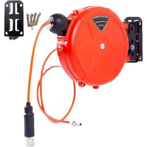 エアーホースリール 自動巻取式 自動巻き上げ リールエアドラム 吊り下げ式 10m(外径8mmx内径5mm 10m)