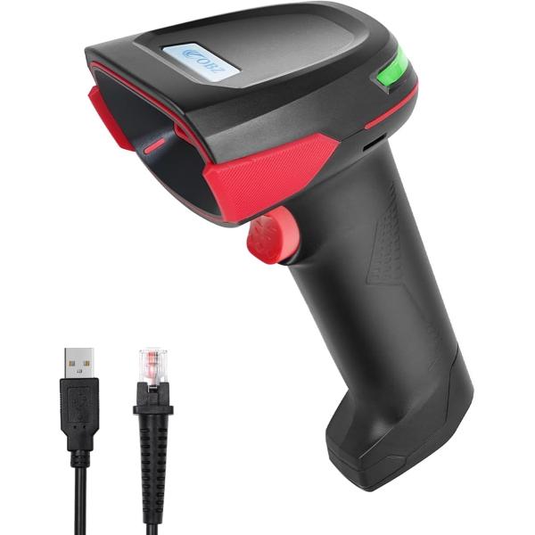 1次元 2次元 バーコードリーダー 超速い USB 有線 接続 QRコード 自動検知/連続/手動スキ...