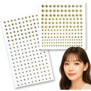 ピアス シール シールピアス 貼るだけ シールピアス用シール 顔 口 鼻 耳 唇 眉 ヘソ フェイク 貼るピアス 韓国(ゴールド系)