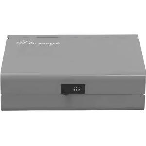 金庫 ダイヤル式 収納ボックス 暗証番号 A4 角型2号封筒収納 書類収納 スチール製 盗難防止 (...