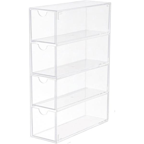 アクリル サングラス収納ケース 4段 引き出し式 メガネ 眼鏡 ジュエリーボックス アクセサリー 化...