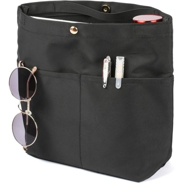 バッグインバッグ 小さめ 縦型 自立 ショルダー付2WAY仕様インナーバッグ 軽量 リュック トート...