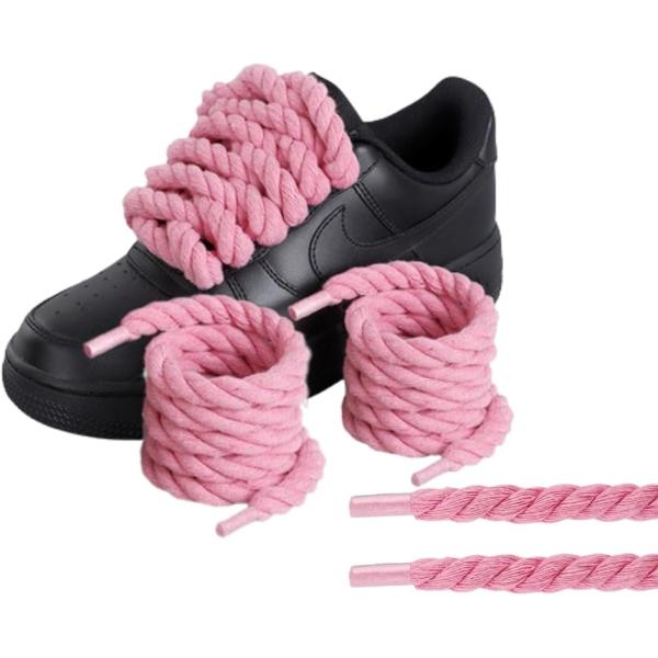 ロープ 靴紐 カスタム用 シューレース 8mmx120cm 太い靴紐 エアフォース 靴ひも 大人かわ...