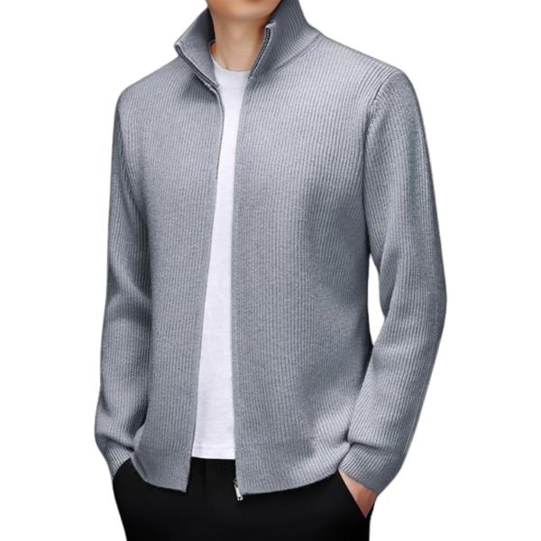 肌触り良く、暖かい セーター メンズ フルジップ ハイネック 長袖 カーディガン オフィス 秋冬 冬...