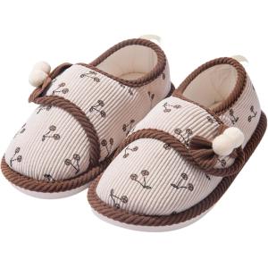 ルーム シューズ スリッパ 室内履き かかと あり インドア 面テープ 開閉 滑り止め 付き 入院 介護 シンプル (チェリー, M)