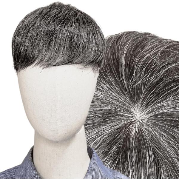 ウィッグ メンズ 白髪 グレイ 白色 灰色 グレー メンズウィッグ かつら ヘアピース トップピース...