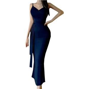 キャバドレス キャミドレス マーメイド タイト ロングドレス ワンピース ノースリーブ セクシー(ネ...