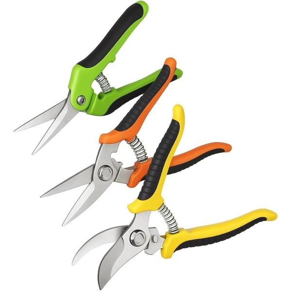 剪定バサミ 3本セット ステンレス 軽量 園芸用 盆栽 家庭菜園