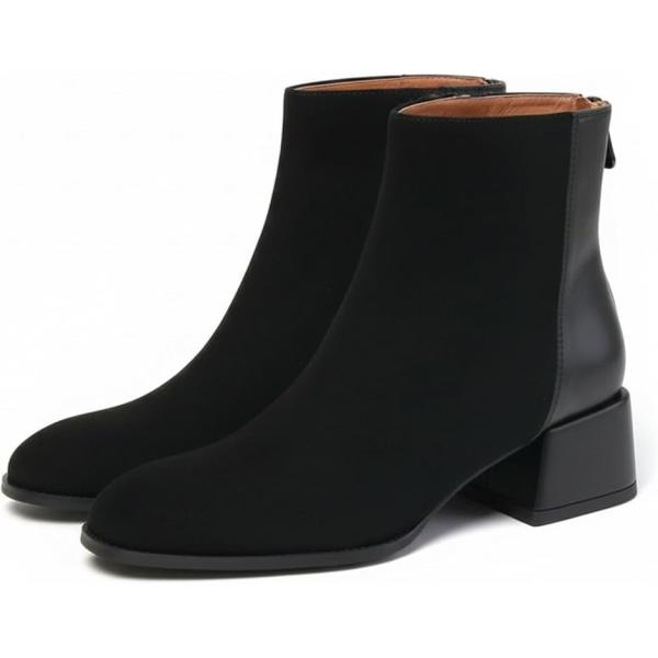 ブーティ レディース ショートブーツ スエード 革 秋冬 痛くない オフィスカジュアル 靴 フェミニ...