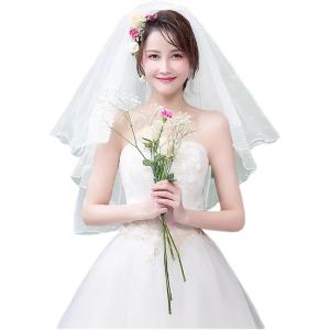 ウエディングベール パーティー 結婚式 ヘッドドレス ウエディングドレス ヴェール 結婚式用(ホワイト(A-1),  レギュラーサイズ)｜REAPRI