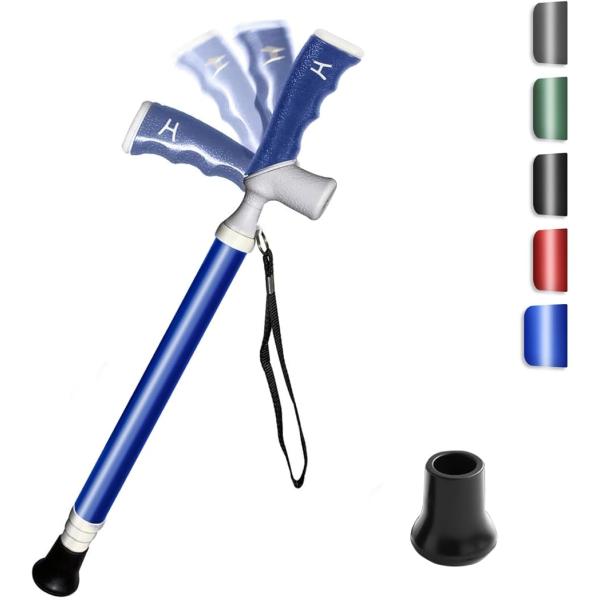 杖 伸縮式 ステッキ 軽量 折りたたみ トレッキングポール 多機能 つえ 3段階調節可能 歩行支援 ...