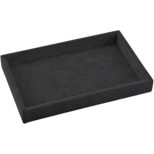 ジュエリートレー アクセサリートレイ 小物置き 小物トレー 腕時計 メガネ 業務用 (ブラック, 22.5cm)