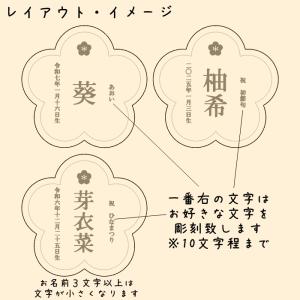 木製お花名前札 ひな祭り 桃の節句 初節句 木...の詳細画像2