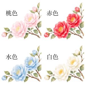 木製 千歳飴袋風プレート 名入れ 椿 七五三 ...の詳細画像2