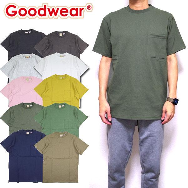 グッドウェアー Tシャツ メンズ ポケット USAコットン GOODWEAR 2W7-2500 S ...