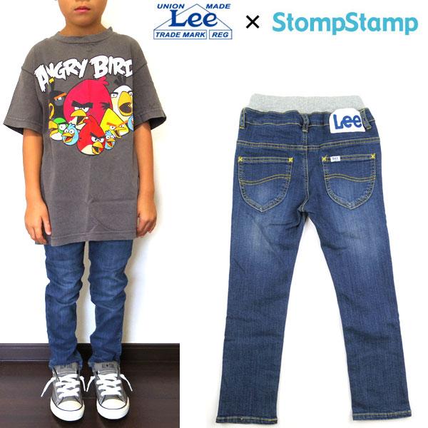 リー キッズ デニム パンツ リブ付き 5ポケットパンツ LEE ストンプスタンプ stomp st...