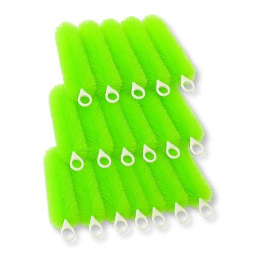 ロールフィルター フィルターブラシ 20本セット グリーン 水槽 濾過 ろ過 汚れ除去 吊り下げ 横...