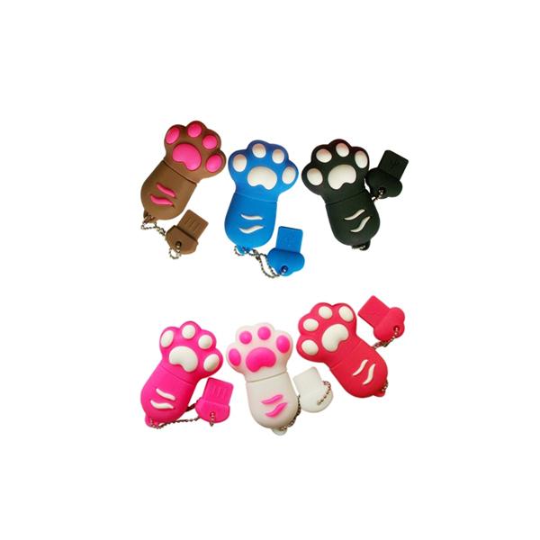 猫 USBメモリ 16GB 肉球 ネコ かわいい 白猫 黒猫 フラッシュ メモリー