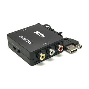 HDMI-AV 変換アダプタ 車載 RCA コンポジット デジアナ モニター 表示 1080p 入力 ダウンコンバータ｜rebias