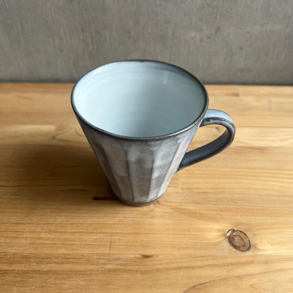 高取焼 ろくろ庵 元永成洸 面取マグカップ (9.5cm) ワラ白 | コーヒーカップ 陶器 作家も...