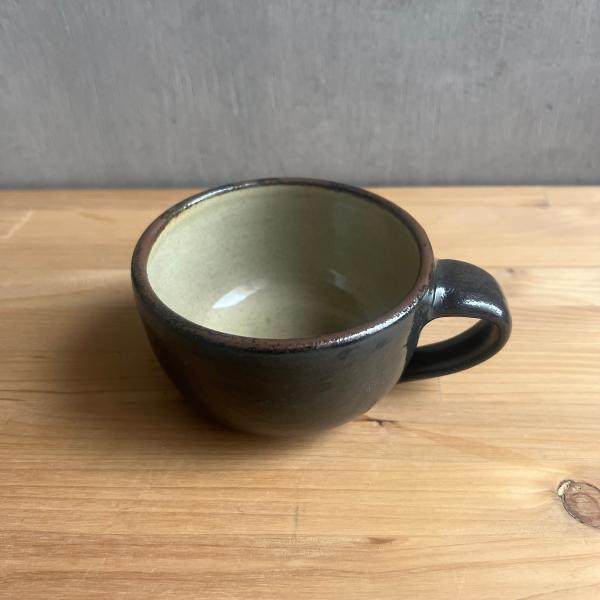小石原焼 やままる窯 藍色の大きな水玉が可愛い ほっこりスープカップ 具沢山のスープやサラダに カフ...