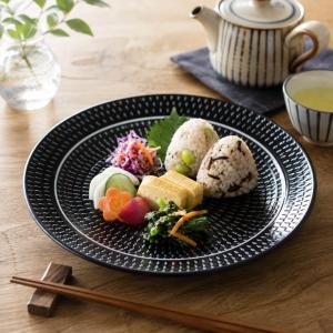 小石原焼 小石原焼き 6寸皿 飛鉋 黒呉須 直...の詳細画像1