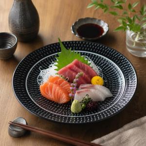 小石原焼 小石原焼き 6寸皿 飛鉋 黒呉須 直...の詳細画像4