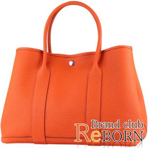 〔未使用品〕エルメス/HERMES　ガーデンパーティPM 36（トートバッグ）　ネゴンダレザー　オレンジポピー　Z刻印（2021年製）｜reborn-brand