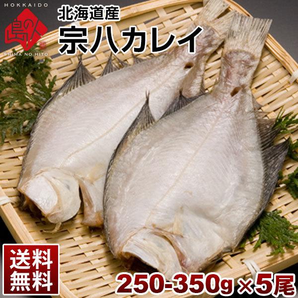 ( 生干し 昆布 干物 シリーズ ) 宗八カレイ 250-350g 5尾セット ギフト プレゼント用...