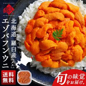 うに 生うに 塩水ウニ 北海道 知床 羅臼産 生エゾバフンウニ メス 100g 塩水パック お取り寄せグルメ｜rebun