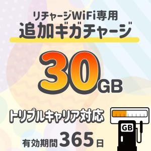 追加データ30ギガ/トリプルキャリア対応/リチャージWiFi専用