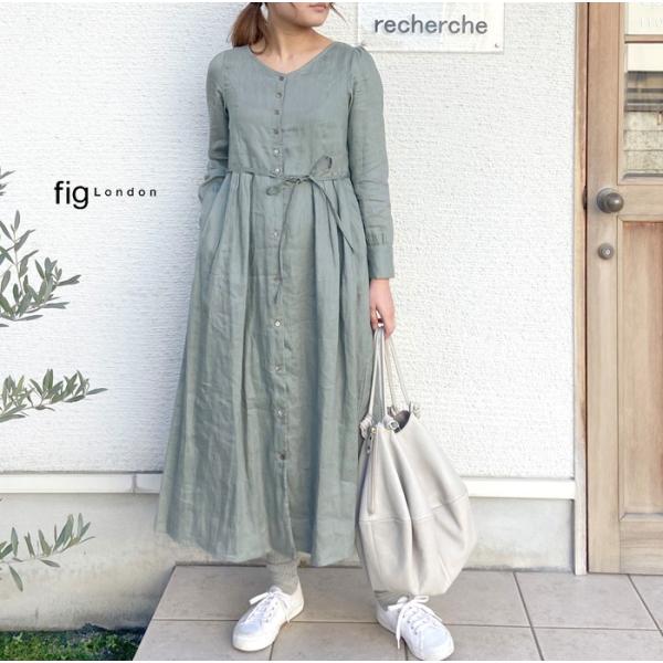 【50%OFF】fig london フィグロンドン LINEN grass river dress...