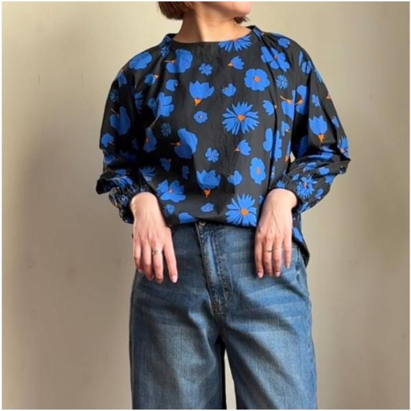 【30%OFF】FONTANAGRANDE　フォンタナグランデ リバティプリント プルオーバーブラウ...