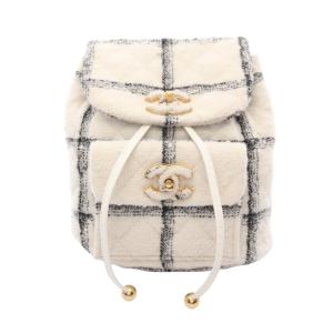 シャネル CHANEL ココマーク リュックサック バックパック バッグ ファブリック ホワイト系 【中古】