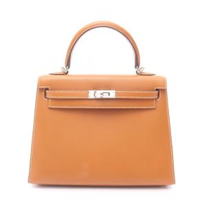 エルメス HERMES ケリー25 ハンドバッグ バッグ レザー ヴォータデラクト ブラウン系 ゴールド 【中古】