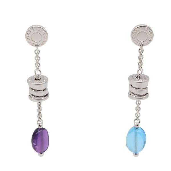 ブルガリ BVLGARI B-zero1 エレメント ブルートパーズ アメジスト ピアス ピアス ジ...