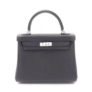 エルメス HERMES ケリー25 内縫い 2WAY ハンドバッグ バッグ レザー トゴ ブラック系 044624CK 【中古】