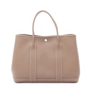エルメス HERMES ガーデンパーティPM トートバッグ バッグ レザー ネゴンダ グレー系 エトゥープ 051559CK 【中古】