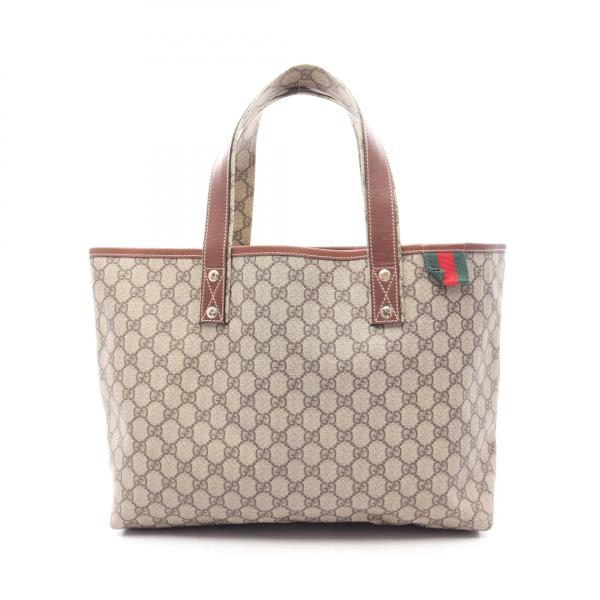 グッチ GUCCI GGスプリーム シェリーライン トートバッグ バッグ PVCコーティングキャンバ...