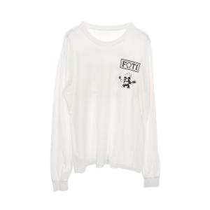 爆買 クロムハーツ CHROME HEARTS FOTI HARRIS TEETER 長袖Tシャツ 衣料品 トップス コットン ホワイト系 【中古】