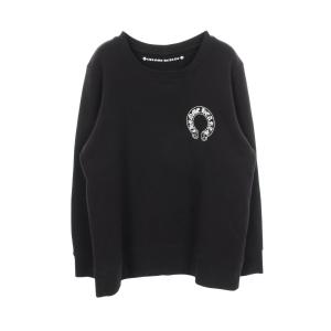 クロムハーツ CHROME HEARTS ホースシュー フローラルクロス クルーネック スウェット 衣料品 トップス コットン ブラック系 【中古