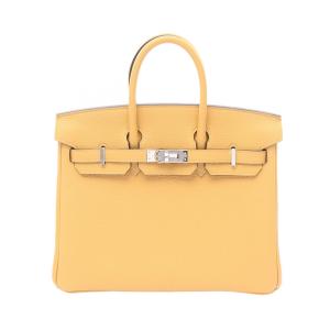 エルメス HERMES バーキン25 ハンドバッグ バッグ レザー トゴ ブラウン系 パイユ 【中古】