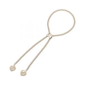 シャネル CHANEL ココマーク ダブルハート ネックレス ジュエリー GP（ゴールドメッキ） ゴールド系 ABB644 【中古】